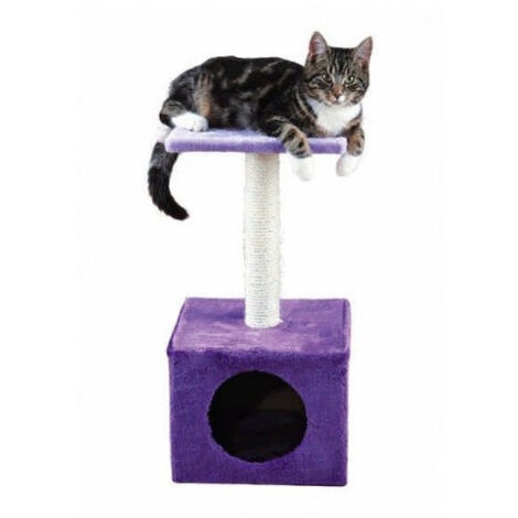 TrAdE Shop Traesio - Tiragraffi Per Gatti Con Trochetto Rivestito In Sisal Naturale Fodera In Peluche -