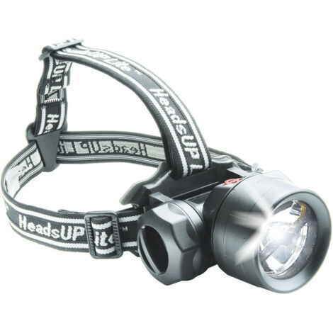 TrAdE Shop Traesio - Torcia Lampada Da Testa Frontale 6 Led Pesca Grotte Fascio Luce Waterproof -