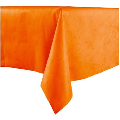 TrAdE Shop Traesio - Tovaglia Plastificata Rettangolare Tavolo Tavola 137x183cm Arancione -