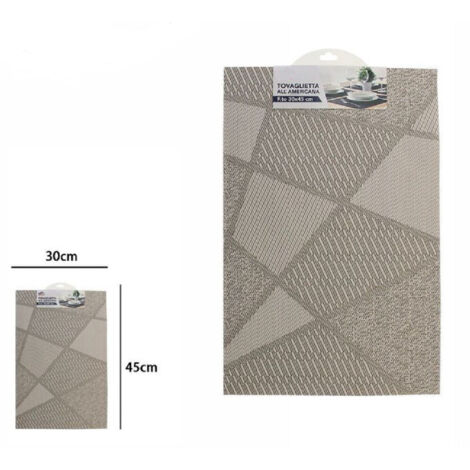 TrAdE Shop Traesio - Tovaglietta All'americana Tovagliette Per Colazione Cucina Tavola 30x45 Cm 72296 -