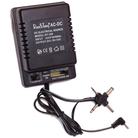TrAdE Shop Traesio - Trasformatore Alimentatore Corrente Universale 500ma Da 1.5v A 12v Ac Dc -