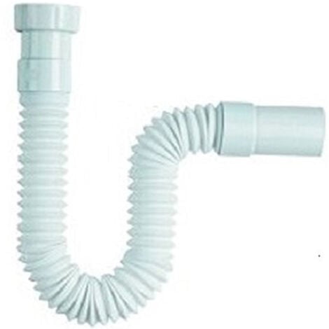 TrAdE Shop Traesio - Tubo Di Scarico 1 1/2 Acqua Lungo Per Sifone Flessibile Lavabo Lavandino Bidet -