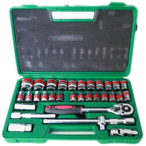 Set Chiavi A Bussola E Cricchetto 94 Pezzi In Cromo Vanadio, Valigetta ABS, Attacchi 1/2" E 1/4", Per Ogni Esigenza