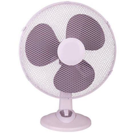 TrAdE Shop Traesio - Ventilatore Da Tavolo Scrivania ⌀41cm 45 Watt Con 3 Velocita' 3 Pale Grigio 6597006 -