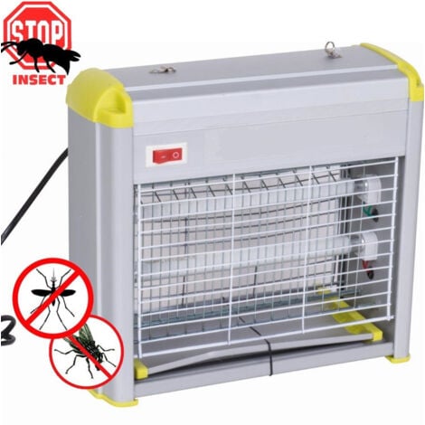 TrAdE Shop Traesio - Zanzariera Elettrica 12w (2x6w) Tubi Neon Raggi Uv Per Casa Giardino 220v 50hz -