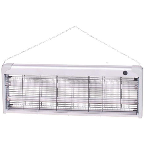 TrAdE Shop Traesio - Zanzariera Elettrica Slim Anti Zanzare Mosche 2 Lampade Uv Led 40w 65 X 26 X 6cm -