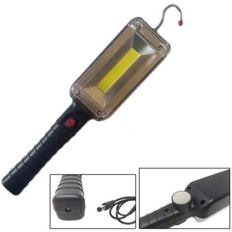 Trade Shop - Tragbare wiederaufladbare Arbeitsleiste LED Taschenlampe Lampe Magnethaken ZJ859 V2 -