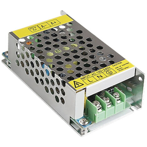 Trade Shop - Transformador Estabilizado 220v-12v Interruptor Trimmer Fuente De Alimentación 2 Amperios -