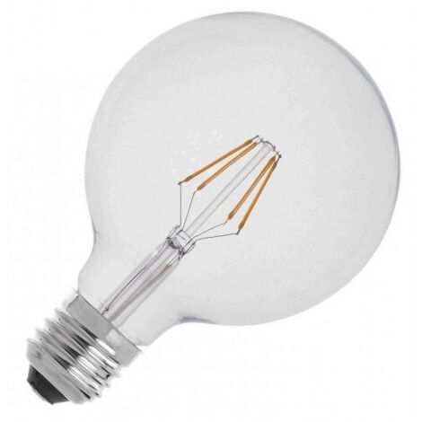 Trade Shop - TRANSPARENTE GLOBE LED FILAMENTLAMPE E27 ANSCHLUSS 6W WARMES LICHT V-TAC -