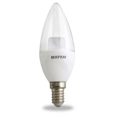 Trade Shop - Transparente olivfarbene LED-Lampe E14, 5 Watt, natürliches Licht, 4500 K, hohe Qualität, 00418 -