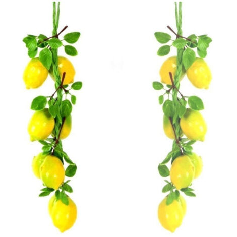 TRADE SHOP - Treccia Limoni Frutta Finta Artificiale Composizione Banco Limone Agrumi -