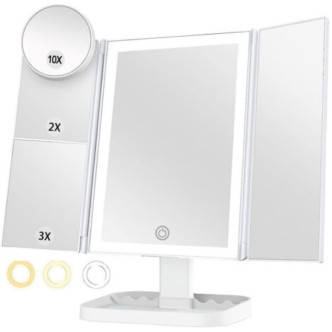 Trade Shop - TRUCTURA SPEZIAL MIT INGRANDITORE 10X 3X 2X LIGHTING 3 COLOURS 72 LED TOUCH -