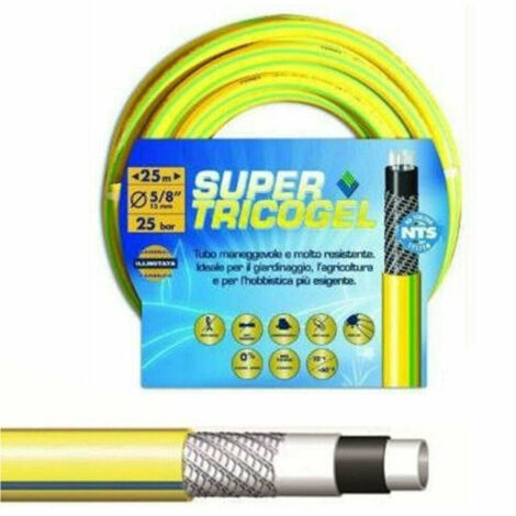 TRADE SHOP - Tubo Da Giardino Super Nts 5 Strati 25mt 13mm Pompa Acqua Irrigazione Terrazzo -
