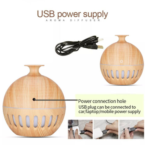TRADE SHOP - Umidificatore Ultrasuoni Diffusore Di Aromi Oli Essenziali Per Aromaterapia Anf2 -
