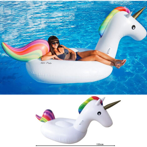 Trade Shop - Unicornio Moda Lujo Montable Gigante 135 X 90 Cm Caballo Arco Iris -