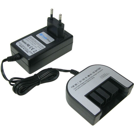 Trade-Shop Universal Akku Ladegerät (1,2V-18V) kompatibel mit Black & Decker HP188F2K, NPP2018, BDGL14K2, Firestorm FS180BX, FSB18