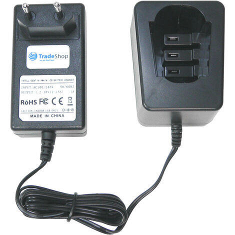 Trade-Shop Universal Akku Ladegerät (1,2V-18V) Ladestation kompatibel mit Metabo 31 775 000, BS18 Plus, BSP18 Plus, KSAP18, BSZ12, BZ12SP, BST9.6