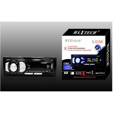 Trade Shop - UNIVERSAL AUTO STEREO RADIO FM RADIO SD USB MP3 AUX EINGANG MIT FRONT PANEL -