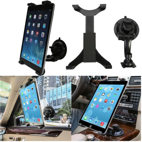 Trade Shop - UNIVERSAL-AUTOHALTERUNG MIT SAUGNAP FÜR ALLE TABLETS 360° DREHBARER HALTER -