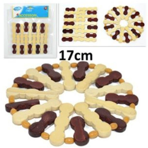Trade Shop - Untersetzer Untersetzer Auflaufform Holzplatte Fantasie 17cm -