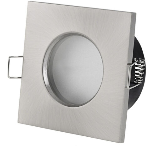 Trade Shop - UNTERSTÜTZUNG FÜR EINBAU-SCHEINWERFER LED-LAMPE MR16 PAR16 QUADRATISCH STAHL 75MM -