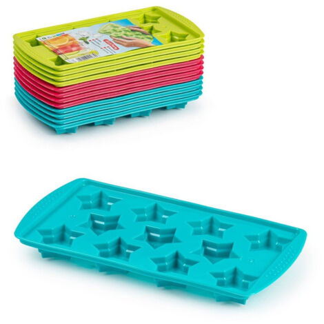 TRADE SHOP - Vaschetta Formaghiaccio Forma Di Stella Cubetti Ghiaccio Plastica Colorata 11583 -