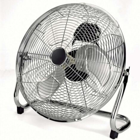 Trade Shop - Ventilatore 3 Pale In Alluminio Oscillante Diametro 35 Cm 120w Stand In Metallo -