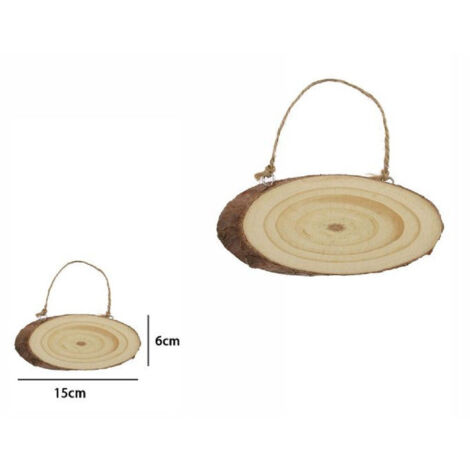 Trade Shop - VERFÜGBAR NATURALER LEGNO BASE TRONCO DECORATIVE ORKENNUNG AN 15X6CM 72101 -