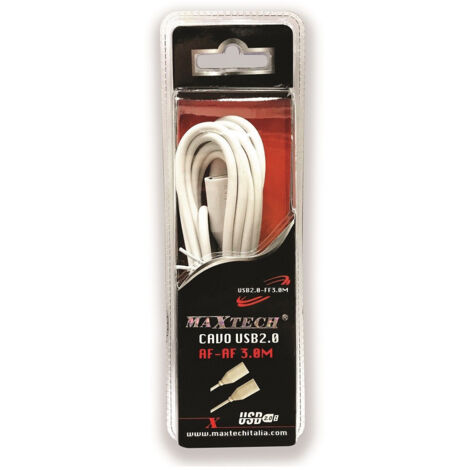 Trade Shop - VERLÄNGERUNGSKABEL USB 2.0 WEIBLICH AUF WEIBLICH 3 METER MAXTECH USB2.0-FF3.0M -