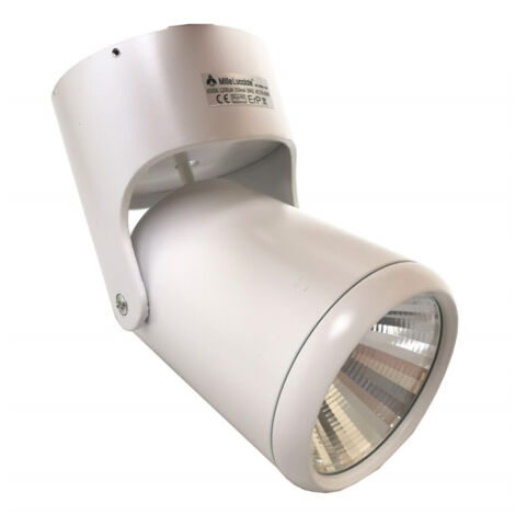 Trade Shop - VERSTELLBARER SCHIENENSTRAHLER 15W WEISS WAND-DECKENMONTAGE LICHT 6000K 86135 -