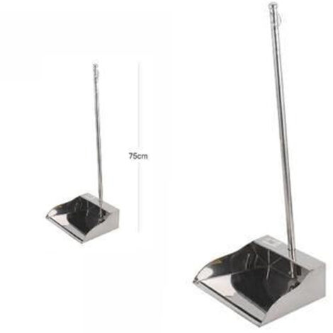 Trade Shop - VERZINKTES METALLSCHAUFEL 30X25CM H75 MIT 1MM DICKEM STAUBHEBENDER GRIFF -