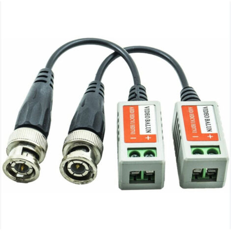 Trade Shop - Video Balun Transmisor Adaptador Utp Cat-5 Bnc 350 Metros Terminales De Camara -