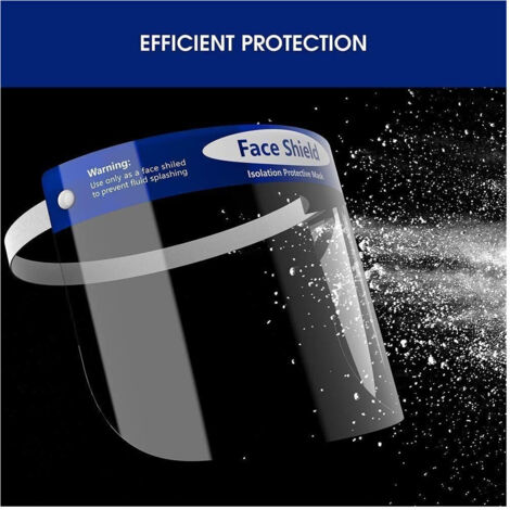 Trade Shop - Visiera Protettiva A Protezione Totale Universale X Testa E Occhi Riutilizzabile -