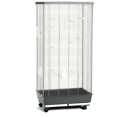 Trade Shop - VOLIEREKÄFIG OHNE DACH FÜR VÖGEL KANARIENVÖGEL 66X45X140CM KOMPLETT -