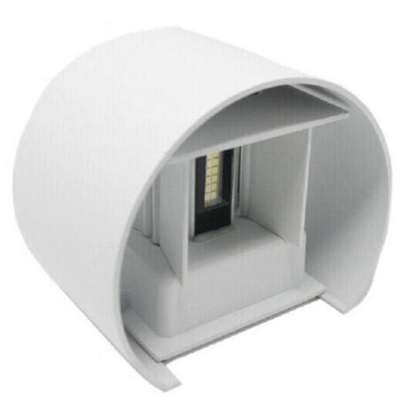 Trade Shop - WANDLAMPE 28 LED 12 WATT IP55 WARMES KALTES LICHT UP & DOWN ES44 WEISS -