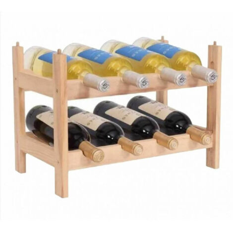 Trade Shop - WEINKELLER AUS HOLZ MIT 8 PLÄTZEN, MODULAR, STAPELBAR -