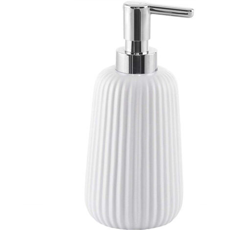 Trade Shop - WEISS GESTREIFTE ZYLINDRISCHE SEIFENSCHALE ESY10325 SEIFENSPENDER -
