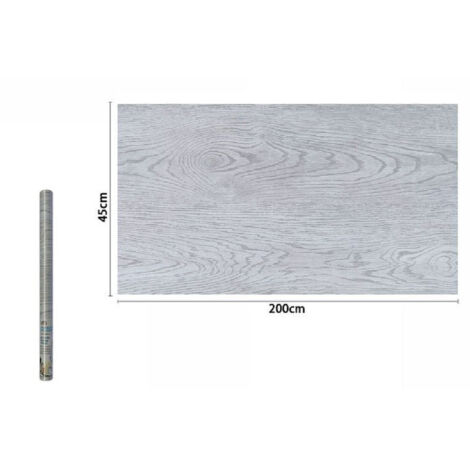 Trade Shop - Weiße Klebefolie in Holzoptik, Rolle 45 cm x 2 m, Möbelschubladen 71230 Home -