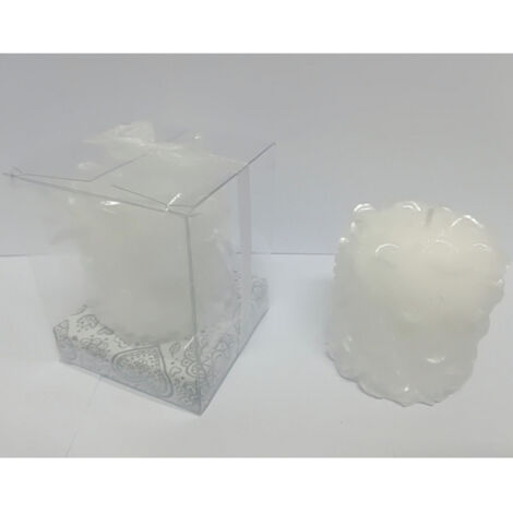 Trade Shop - WEIßE PERLE EFFEKT KERZE 6,5x7CM HOCHZEIT HOCHZEITSZEIT BONDS -