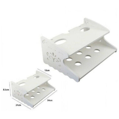 Trade Shop - WEISSES HOLZREGAL 34X24X8,5CM HEIMTEXTILIEN SCHLAFZIMMER SET 2 REGALE 70206 WAND -