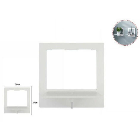 Trade Shop - WEISSES HOLZREGAL QUADRATISCH 29CM WOHNMÖBEL SCHLAFZIMMER WANDREGAL 70201 -