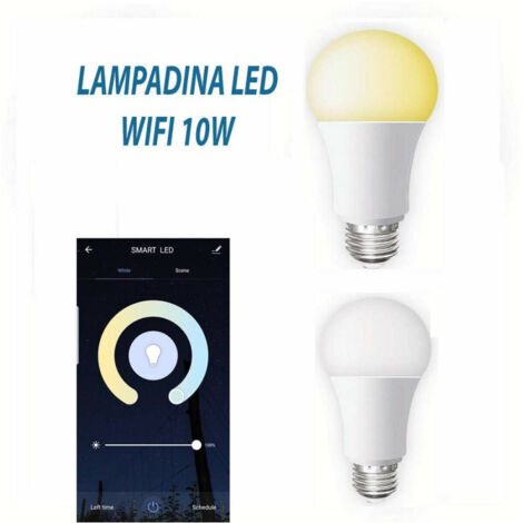Trade Shop - Wifi Led Bombilla Inteligente E27 10w 2700k 6400k Regulable Ios Android Alexa Google -