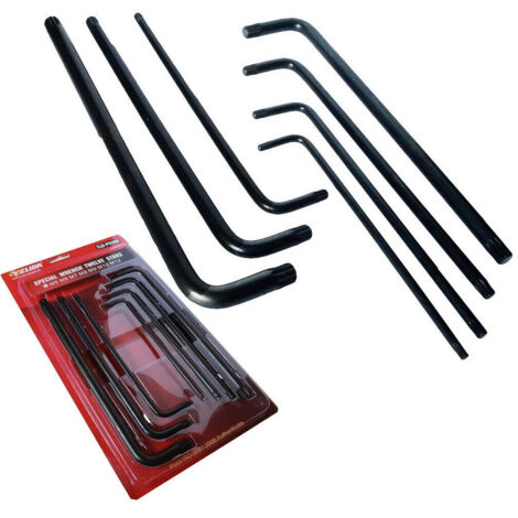 Trade Shop - XZN L-FÖRMIGER SPLINE-SCHLÜSSELSATZ EXTRA LANGER SPLINE-SCHLÜSSEL M5 M6 M7 M8 M9 M10 M12 -