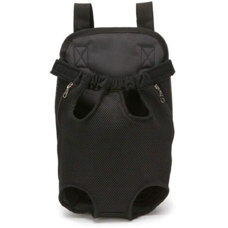 TRADE SHOP - Zaino Per Animali Domestici Traspirante Cani Regolabile Portatile Rete Tg.m Nero -
