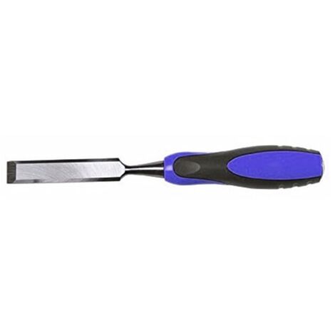 Trade Shop - ZIMMERMANNSMEISSEL 10 MM FLACHSTAHLSPITZE MIT GUMMIERTEM KUNSTSTOFFGRIFF -