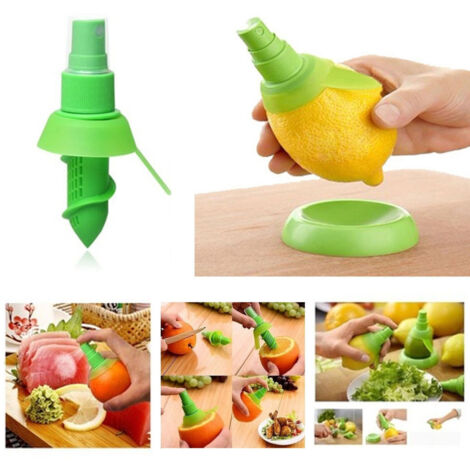 Trade Shop - Zitronenpresse Spray 3-teiliges Tischset, zwei Zitruspressen plus Standfuß -