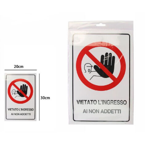 Trade Shop - ZUTRITT FÜR UNBEFUGTE VERBOTEN 30X20CM KLEBESCHILD 71370 -