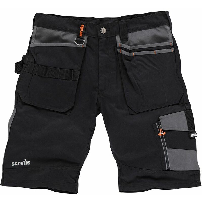 Scruffs Trade Shorts Black - 34