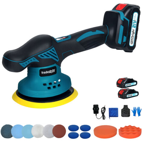 Traderight Cordless Car Polisher Buffer Mini Polishing Machine Dual ...
