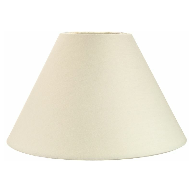 Traditional 10' Cream Cotton Coolie Lampshade Suitable for Table Lamp or Pendant by Happy Homewares
